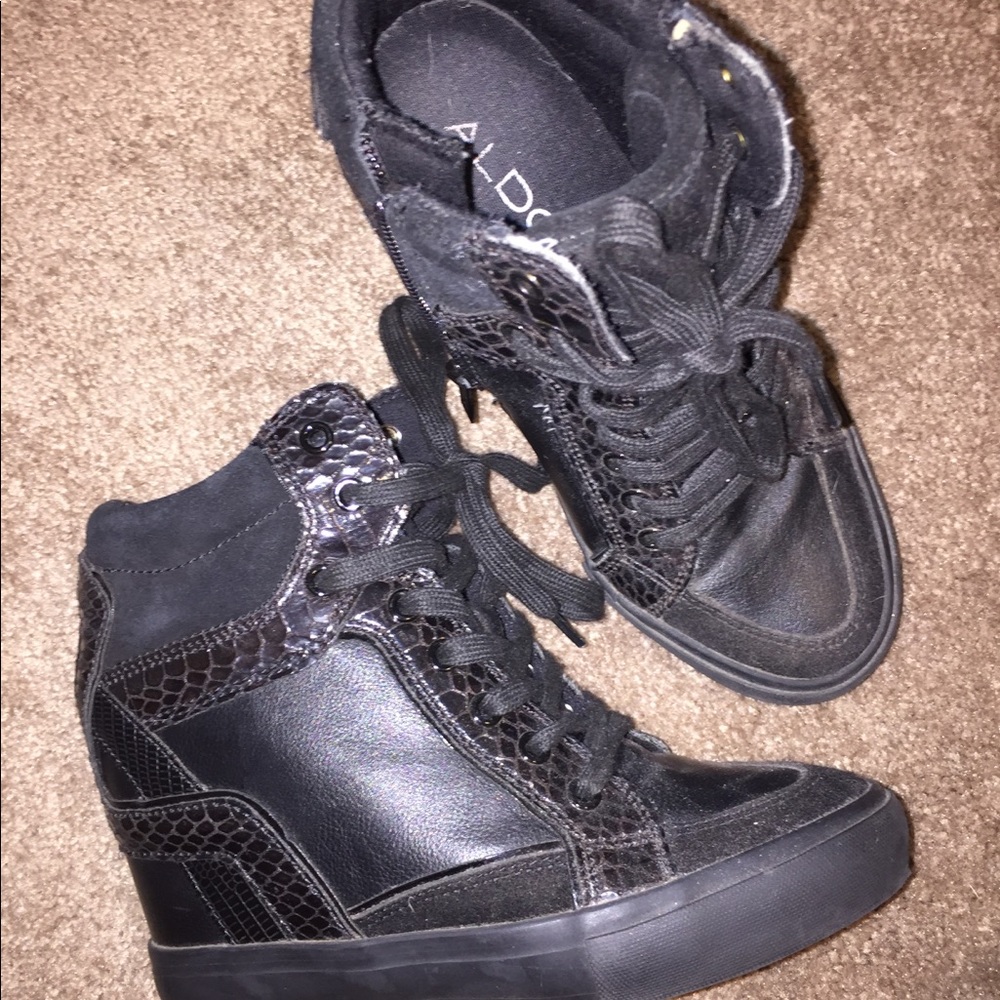 Aldo Black High Heel Boots